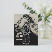 geen afscheid nemen sinibunny briefkaart (Staand voorkant)
