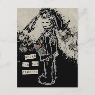 geen afscheid nemen sinibunny briefkaart