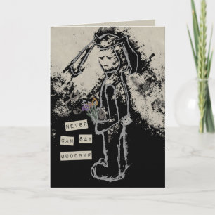 geen afscheid nemen sinibunny kaart