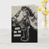 geen afscheid nemen sinibunny kaart (Gele Bloem)