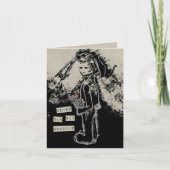 geen afscheid nemen sinibunny kaart (Voorkant)