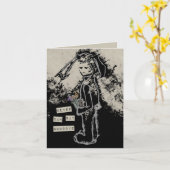 geen afscheid nemen sinibunny kaart (Gele Bloem)