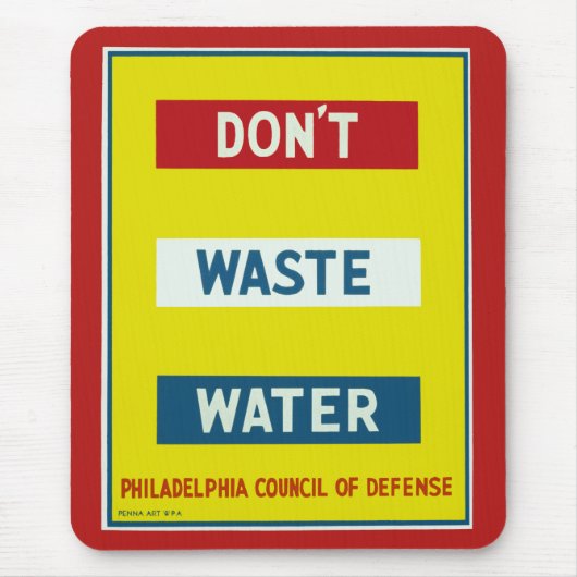 Geen afvalwater muismat (Voorkant)