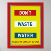 Geen afvalwater poster (Voorkant)