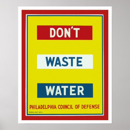 Geen afvalwater poster (Voorkant)