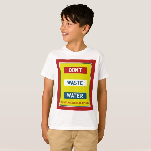 Geen afvalwater t-shirt (Voorkant volledig)