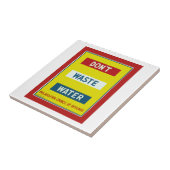 Geen afvalwater tegeltje (Zijkant)