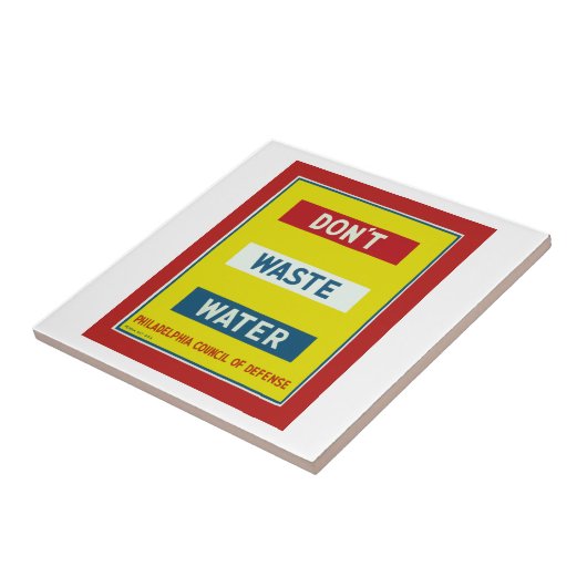 Geen afvalwater tegeltje (Zijkant)