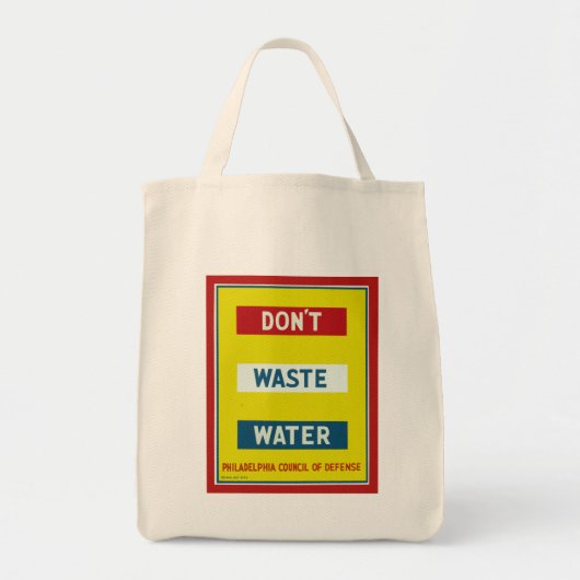 Geen afvalwater tote bag (Voorkant)