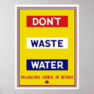Geen afvalwater — WPA Poster