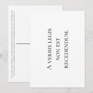 Geen Afwijking van de Wetten. Notitiekaart