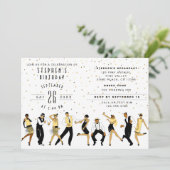 GEEN AGE Art Deco/Great Gatsby/1920s Birthday Part Kaart (Staand voorkant)