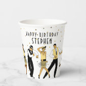 GEEN AGE Art Deco/Great Gatsby/1920s Birthday Part Papieren Bekers (Voorkant)