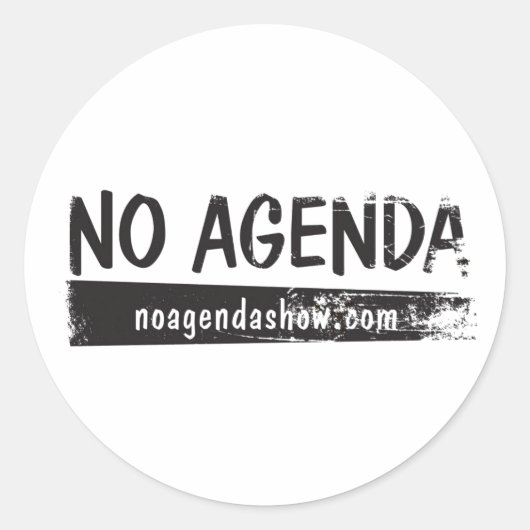 Geen-agenda-naam-retro Sticker Ronde (Voorkant)