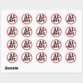 Geen AI Kunst Ronde Sticker (Vel)