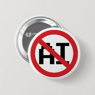 Geen AI Kunstmatige Intelligentie - Weersta AI Ronde Button 5,7 Cm