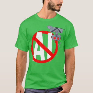 Geen AI-robot T-shirt