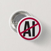 GEEN AI RONDE BUTTON 3,2 CM (Voorkant /achterkant)