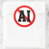 Geen AI Ronde Sticker (Tas)