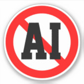 Geen AI Sticker (Voorkant)