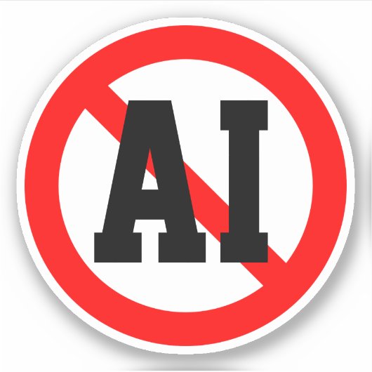 Geen AI Sticker (Voorkant)