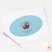 Geen aids meer. Wereldaidsdag Ovale Sticker (Envelop)