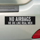 Geen airbags bumpersticker (Op auto)