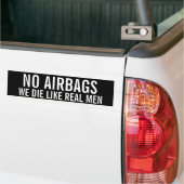 Geen airbags bumpersticker (Op Truck)