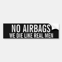 Geen airbags bumpersticker