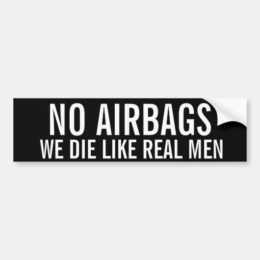 Geen airbags bumpersticker (Voorkant)