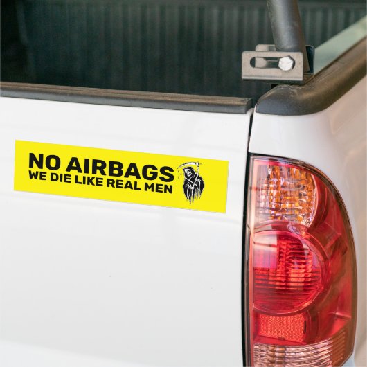 Geen Airbags We sterven als echte Mannen auto stic Bumpersticker (Op Truck)