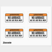 Geen AirBags We sterven als echte mannen sticker (Vel)