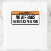 Geen AirBags We sterven als echte mannen sticker (Tas)