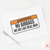 Geen AirBags We sterven als echte mannen sticker (Envelop)