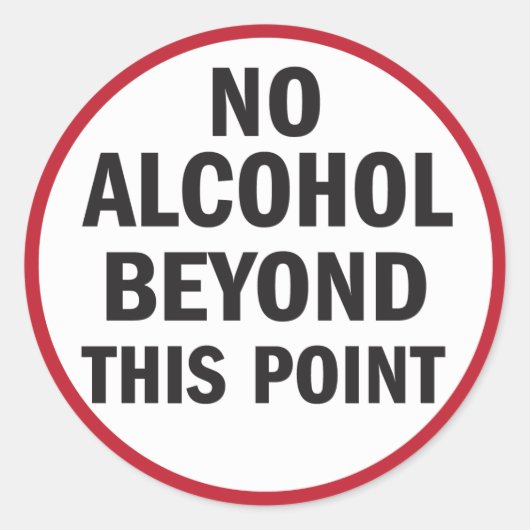 Geen alcohol boven deze puntsticker ronde sticker (Voorkant)