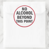 Geen alcohol boven deze puntsticker ronde sticker (Tas)