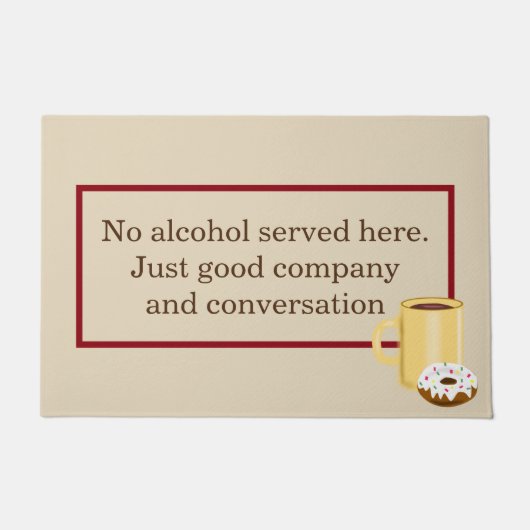 "Geen alcohol" Deurmat (Voorkant)