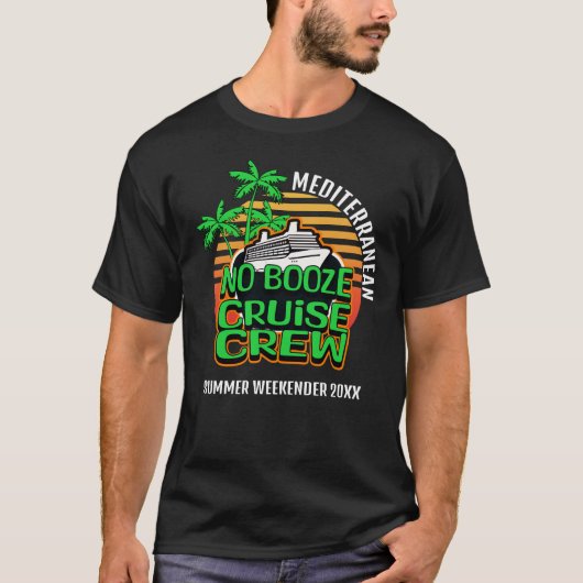 GEEN ALCOHOL OP DE FEestboot Vrienden Groep Feestj T-shirt (Voorkant)