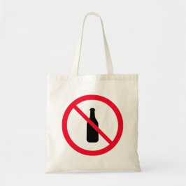 Geen alcohol rode cirkel teken | Budget Canvas tas