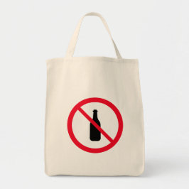Geen alcohol rode cirkel teken | Canvas tas voor k