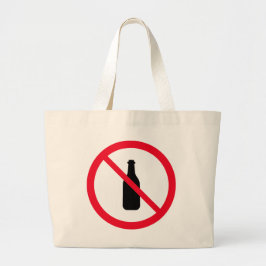 Geen alcohol rode cirkel teken | Jumbo-Canvas tas