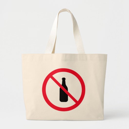Geen alcohol rode cirkel teken | Jumbo-Canvas tas (Voorkant)