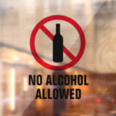 Geen alcohol toegestaan drink verboden raamsticker (Vel 2)