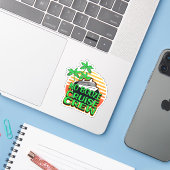 GEEN ALCOHOL VAARTUIG BEMANNING Leuk Vakantie Reiz Sticker (Laptop met iPhone)