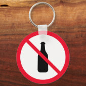 Geen alcohol verboden teken | Metal Circle-Sleutel Sleutelhanger (Voorkant)