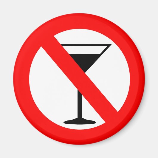 Geen alcoholteken magneet (Voorkant)