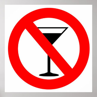 Geen alcoholteken poster