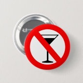 Geen alcoholteken ronde button 5,7 cm (Voorkant /achterkant)