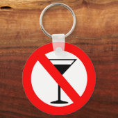 Geen alcoholteken sleutelhanger (Voorkant)