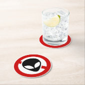 GEEN ALIENS RONDE KARTONNEN ONDERZETTER (Insitu)